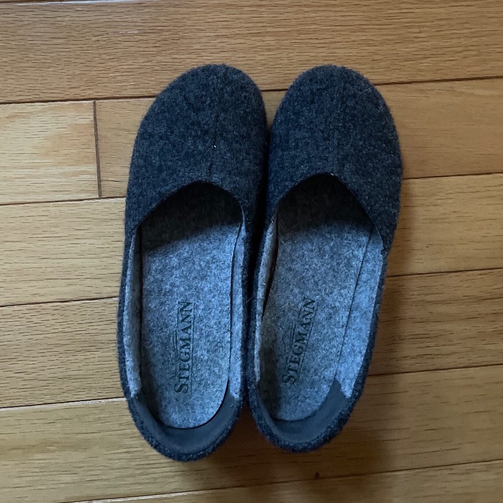 Stegmann Women's Gray Wool Loafers
